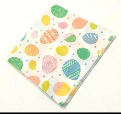 20ct Spritz Easter Egg Spring Lunch Napkin Tissue Rainbow Metallic 2 Ply 12.88" - Image 1 of 3