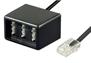 TAE Adapter RJ45 Stecker 3x TAE Buchse 2x TAE-F 1x TAE-N NFF Modularkabel 0,2m - Zdjęcie 1 z 1