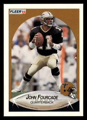 John Fourcade 1990 Fleer #186 New Orleans Saints FOOTBALL *075 - Image 1 of 2