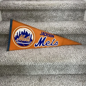 Vintage Jackson MS Mets 29” Felt Pennant New York Mets Minor League Rare Piece - Picture 1 of 5
