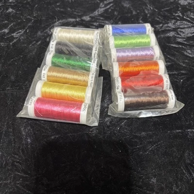 12 Spools Embroidery Threads Assorted 250yds Sulky/Sewology 100% Rayon Germany - Image 1 of 4