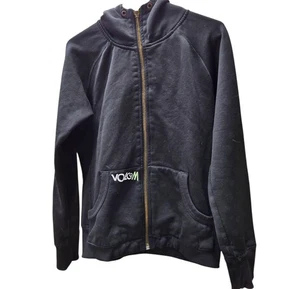 Volcom Mens Medium Full Zip Hoodie Sweatshirt Black Polka Dot Skater Y2K... - Picture 1 of 9