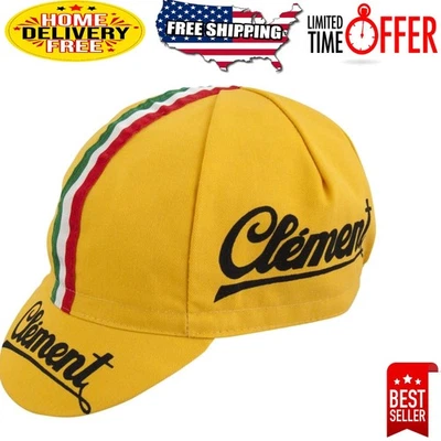 Gorras de ciclismo retro Clement - Elegante diseño unisex, perfectas para todos los ciclistas Foto 1 de 2
