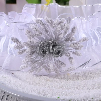 Wedding Satin Bridal Garter Wedding Accessories with Flower - Bild 1 von 4