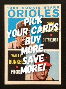 1964 TOPPS BASEBALL CARD SINGLES #200 - 299 - COMPLETE YOUR SET - UNGRADED COND. - Foto 1 di 159