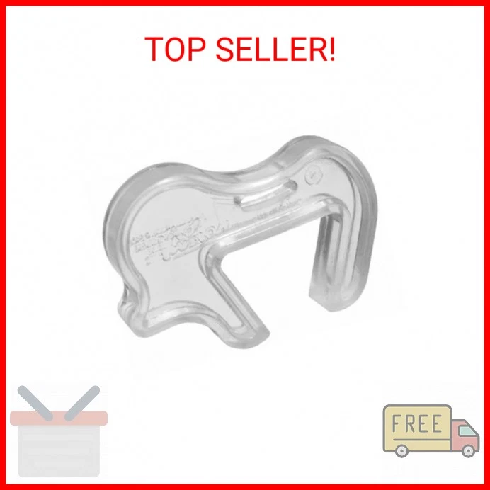 Protector de pellizco de puerta KidKusion | Paquete de 2 | Transparente | Protectores de dedos de seguridad para bebés | Du Foto 1 de 2