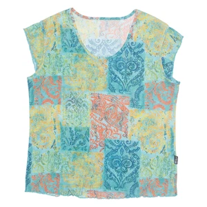 AG Womens Printed Top Blue Crazy Pattern M - Picture 1 of 6