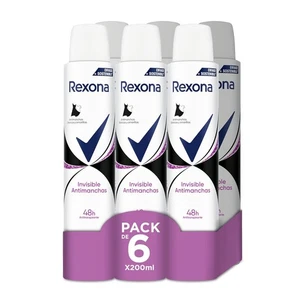 Rexona Invisible Deospray Damen Black White Antitranspirant 6x200 ml - Bild 1 von 12