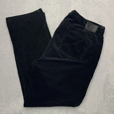 Pantalones rectos clásicos de pana negros para mujer Lauren Ralph Lauren talla 16W Foto 1 de 4