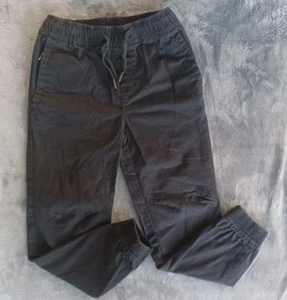 Boys Black Jogger Pants Size 6-7 Small Woven Draw String Wonder Nation - Picture 1 of 9