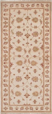 Alfombra de corredor tradicional oriental tradicional de lana 4'0" x 9'10" vintage anudada a mano Foto 1 de 2