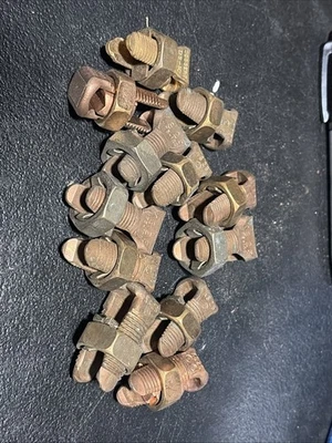 12 BURNDY AND DOSSERT KS25 & KS26 Split-Bolt Servit Wire Connector Copper - Image 1 of 4