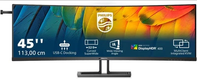 Philips 45B1U6900C 113cm (44,5") DQHD VA Curved Monitor 32:9 HDMI/DP/USB-C PD... - Bild 1 von 4