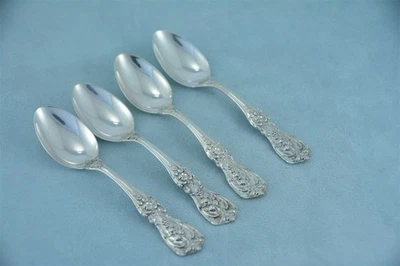 4 Reed & Barton Francis I Sterling 4-1/4" Demitasse Spoon New Mark No Monogram - Image 1 of 4