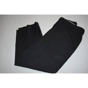 Zanella Wool Dress Pants Benny Mens Size 34 x 27 Short Black FLAT FRONT - Picture 1 of 7