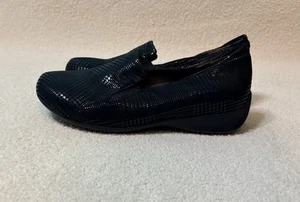 Zapatos de diseño Wolky Perls para mujer 42/US11 mocasín sin cordones cómodo cuero negro - Imagen 1 de 7