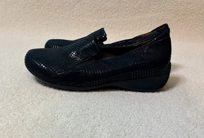 Zapatos de diseño Wolky Perls para mujer 42/US11 mocasín sin cordones cómodo cuero negro Foto 1 de 4