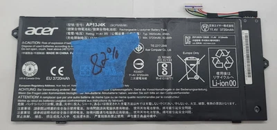 Batería Original Acer Chromebook C720 C740 AP13J4K 11.4V 45Wh 80+ Salud de la Batería Foto 1 de 4