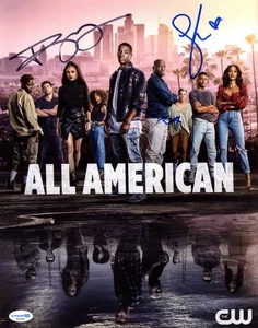 Foto autografiada firmada All-American x3 11x14 Ezra Logan Behling ACOA - Imagen 1 de 3