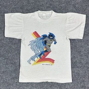 Camiseta De Colección Batman Juvenil M 10-12 Blanca DC Comics Años 70 Niños Superhéroe *LEER - Imagen 1 de 12