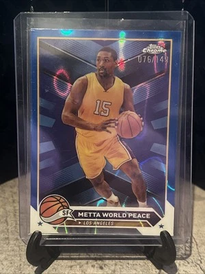 2024 Topps Chrome Metta World Peace Lakers NBA #/149 #13 - Image 1 of 2