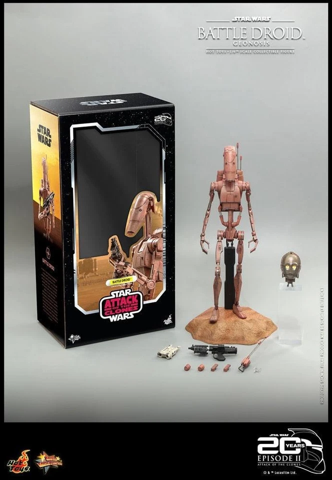 Battle Droid (Geonosis) Star Wars el ataque de los clones HOT TOYS - Imagen 1 de 4