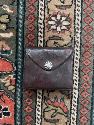 RRL Polo Ralph Lauren Concho Sobre Cartera Cuero Marrón Oscuro Usado en Excelente Condición Foto 1 de 4