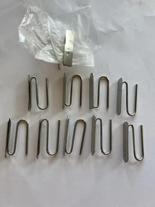 Set Of 10 Pottery Barn NEW Curtain Drapery Hooks Clips 1.5” Silver Color Metal - Picture 1 of 2