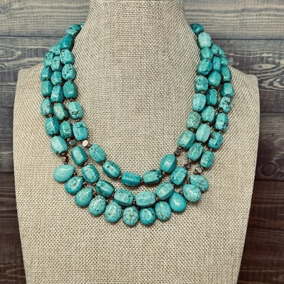 Colar Silpada N3023 Drops of the Ocean Howlite prata esterlina - Imagem 1 de 4