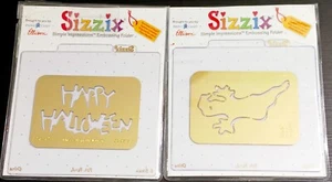 Sizzix Simple Impressions Embossing Folders Halloween and Ghost - Picture 1 of 20