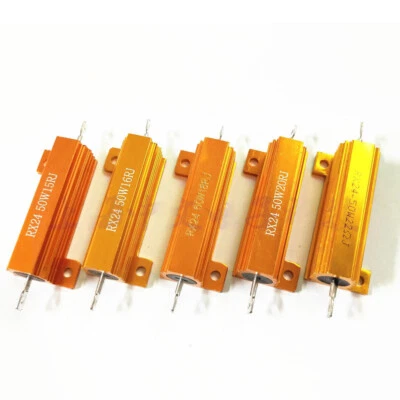 50W Aluminium Metallgehäuse Hochleistungswiderstand 0,5 Ohm bis 1 KOhm Verfügbar - Bild 1 von 3