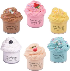 Keemanman Butter Slime Play Set Kit Regali per Feste con Decorazioni Charm - Confezione da 6 - Foto 1 di 7