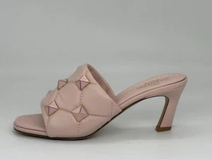 Sandalias Tacones Valentino Roman Tachón Rockstud Cuero Acolchado Mulas $1100 - Imagen 1 de 18