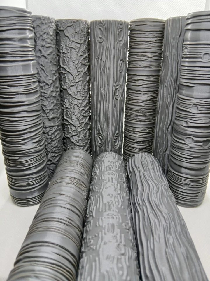 Polymer Clay Texture Roller Wargaming Wood and Tree Bark Covering Patterns - Image 1 of 1