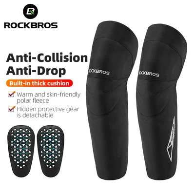 ROCKBROS Cálido Polar Bicicleta Calentadores de Piernas Hombres Mujeres Invierno Ciclismo Rodilla Cubiertas Foto 1 de 4