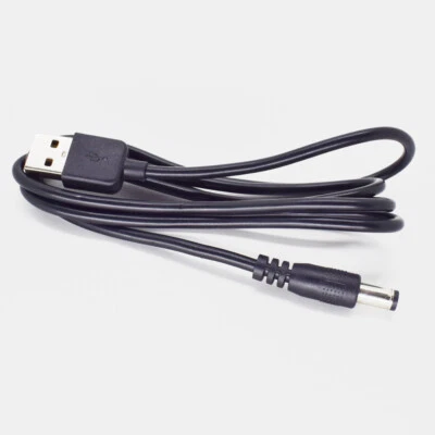 10pcs 1M/3.3FT USB 2.0 Male to 5.5x2.1mm Male 20AWG DC Power Charger Cable - Image 1 of 4