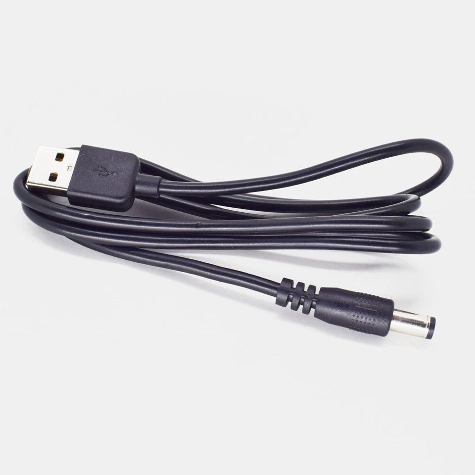 10pcs 1M/3.3FT USB 2.0 Male to 5.5x2.1mm Male 20AWG DC Power Charger Cable - Image 1 of 4