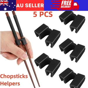 5PCS Chopstick Helpers for Adult Kids Beginners Learning Training Holders AUS - Picture 1 of 24