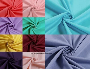 Plain Solid 100% Cotton Fabric Quilting Sewing Craft Patchwork Cloth BY Yard 58" - Picture 1 of 13