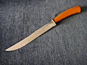 Vintage Orange Handle Carving Knife Robinson? Bakelite?