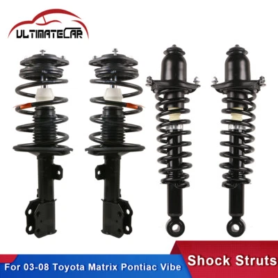 Set 4 Front+Rear Quick Shock Struts For 2003-2008 Toyota Matrix Pontiac Vibe FWD - Image 1 of 4