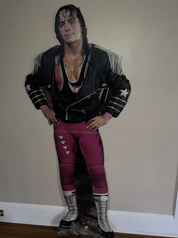 Bret Hart WWE Wwf Hitman CARDBOARD CUTOUT Standup Standee Poster Vintage 1995 Cover