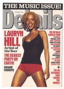 SCHWARZE WEIBLICHE Rapperin LAURYN HILL auf DETAILS Magazin 1998 Promo Postkarte - Bild 1 von 2