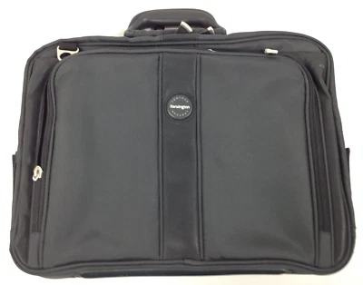 Maletín para computadora portátil Kensington Contour negro vintage | cremallera rota Foto 1 de 4