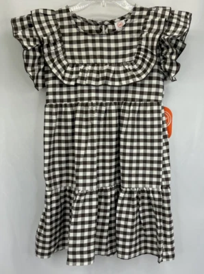 Vestido de Sol Wonder Nation Marrón Estampado de Guinga Volantes Niñas Talla S (6-6X) Nuevo con Etiquetas Foto 1 de 4