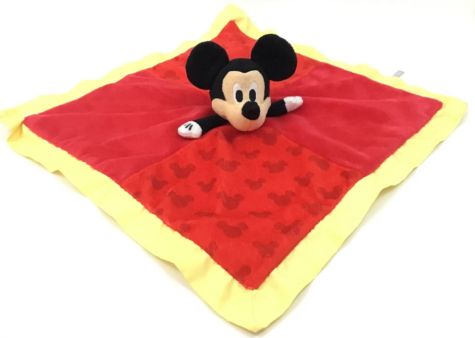 Disney Bebé Mickey Mouse Rojo Lovey Manta de Seguridad Orejas Arrugadas 14" Foto 1 de 4