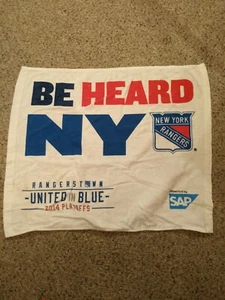 2014 Playoffs - New York Rangers Playoffs Rally Towel "Be Heard NY" - MSG - Picture 1 of 5