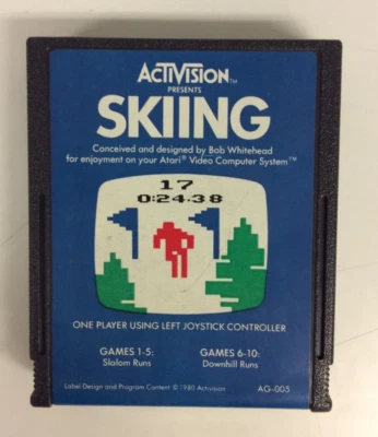 Skiing (Atari 2600, 1980) Authentic Cartridge Only - Image 1 of 4