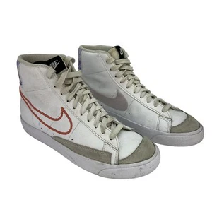 Nike Blazer Mid 77 Shoes Youth Size 6.5 Embroidered Heel Script Retro DJ0265-100 - Picture 1 of 16
