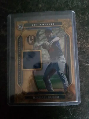 2023 Panini Chronicles Gold Standard Swatches Rookie Michael Busch Card# GSS-MB - Image 1 of 2